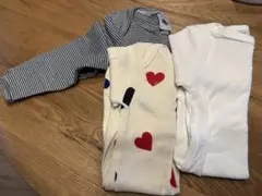 プチバトー　肌着　長袖ロンパース　12m