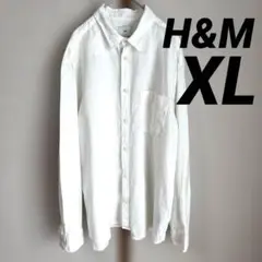H&M ホワイト 長袖シャツ XL レギュラーフィット
