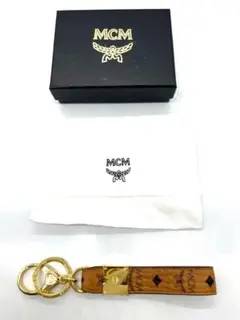 【美品】MCM キーリング メーナ ヴィセトス モノグラム ブラウン チャーム
