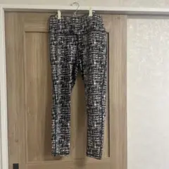 スキニーパンツ LLサイズ ブラックホワイト