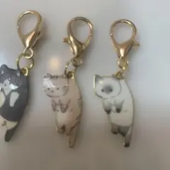 猫ちゃんキーホルダー3個セット