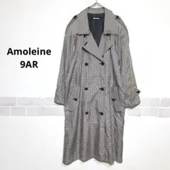 Amoleine 日本製 チェック柄 トレンチコート ビンテージ古着 i180