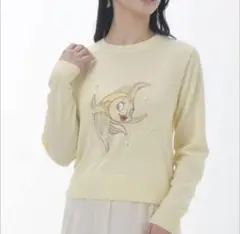 新品未開封！クレオ刺繍イエローニットセーター　匿名発送！