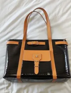 クレージュ トートバッグ 黒 美品