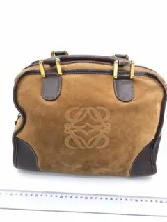 ロエベ LOEWE アマソナ ヴィンテージ ハンドバッグ スエード レザー