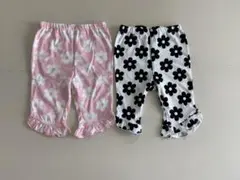 西松屋　未使用品　花柄パンツ 90cm 7分丈　2枚セット