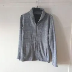 グレー ジップアップ カーディガン