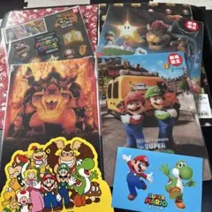 劇場限定販売スーパーマリオ　ムービー　下敷ステッカー　クリアファイル　オマケ付き