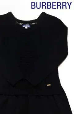 【美品】BURBERRY(バーバリー)長袖ニットワンピース M