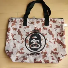 Stussy BAPE コラボ エコバッグ カモフラージュ