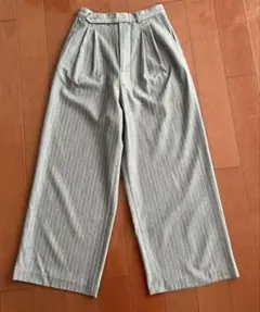 美品CITEN グレー ワイドタックパンツ