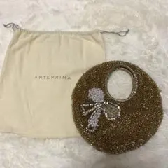 アンテプリマ✨円形バック リボン パール ラインストーン