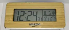 amazon デジタル置時計 木目調 温度湿度表示