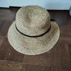 ラフィア麦わら帽子 57cm
