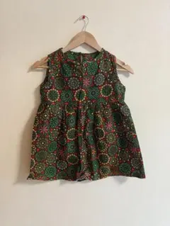 アフリカ布ワンピースハンドメイドサイズ100-110ゆったりAライン