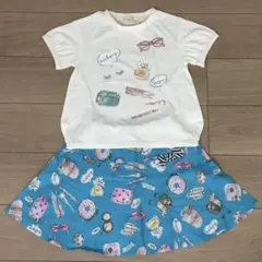 トロワラパン　KP コスメ柄　Tシャツ&スカパン