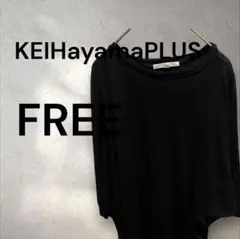 ケイハヤマプラス　シアーTシャツ　F　黒　アシンメトリー