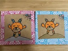 ハンドメイド絵画①2点セット