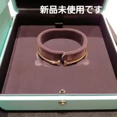 新品未開封ティファニーTナローワイヤーブレスレットMサイズ