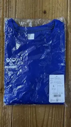 新品 未使用 hummel 青 長袖シャツ L インナーシャツ HAP5153
