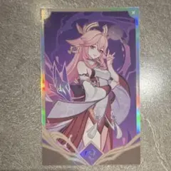 原神　カフェ　韓国　七聖召喚　カード　八重神子