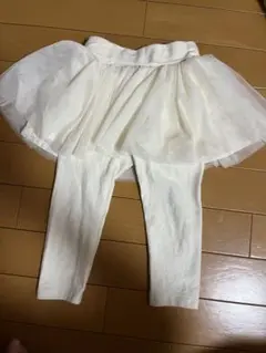 【90cm】ホワイト レギンス付きスカート