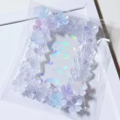 ホイップデコ B8 硬質カード トレカ デコ 高透明 クリア 紫陽花 硬質カード