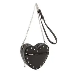 夢展望 DearMyLove スタッズハートジップショルダーバッグ