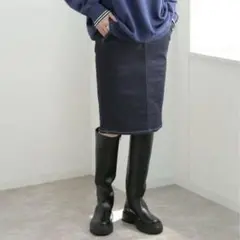 試着のみ　IENA エコデニムストレッチ タイトスカート　イエナ