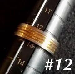 刻印可★12号 6mm ゴールド シルバー 細ライン リング ステンレス 人気