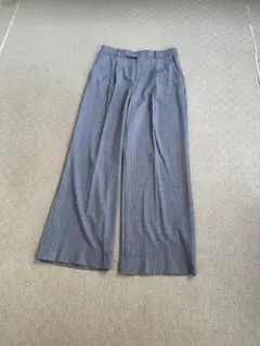 used border wide straight slacks