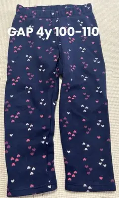 GAP 4歳 ハート柄 ネイビー ロングパンツ