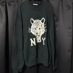 ZARA ザラ ニット セーター パーカー デストロイ ビンテージ 黒 深緑