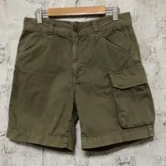 【MACHPEE】カーゴ ハーフパンツ カーキ S