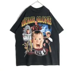 3690　HOME ALONE ホームアローン　ビッグプリント　Tシャツ　黒