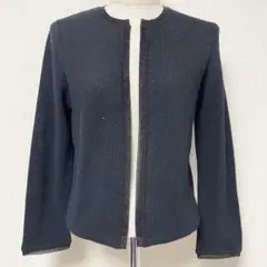 自由区 ジユウク ラメ メッシュ カーディガン 38 美品 M オンワード樫山