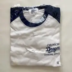 中日ドラゴンズ　ロンT　野球　ファンクラブTシャツ　白　青