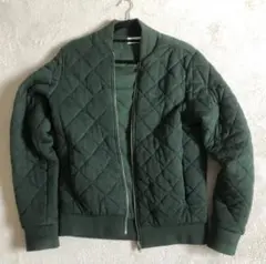 LACOSTE ダークグリーン キルティングジャケット US