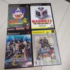 PS2 ４本セット　マニア　レトロゲーム　桃鉄　取説　ハガキ　動作品