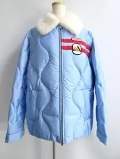 【未使用に近い】miumiuミュウミュウダウンジャケット42ミンクブルー