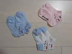 キッズ靴下セット 水色・白・ピンク　16〜18cm