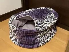★CHIBIKUMAの寝子袋★ネコちゃんの寝袋型おふとんベッド★ヒョウ柄★