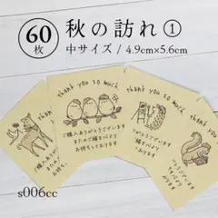 s006cc 秋の訪れ① サンキューカード（中）60枚