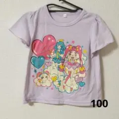 トゥインクルプリキュア　Tシャツ　薄紫色 100cm