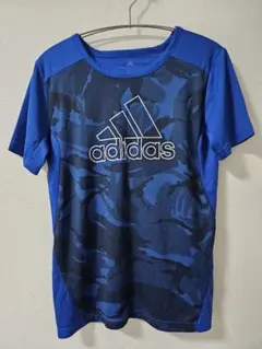 adidas 迷彩柄 半袖Tシャツ 青　160cm アディダス