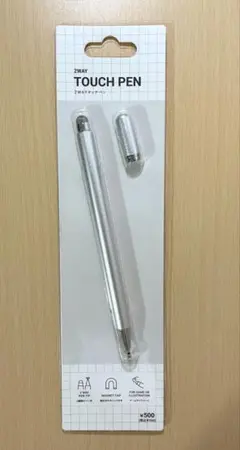 3COINS 2WAY タッチペン シルバー