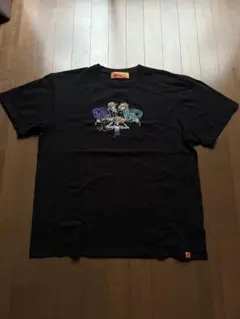 Left Alone 刺繍デザイン Tシャツ ブラック