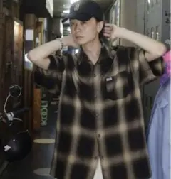 Caltop オンブレチェック 半袖 シャツ