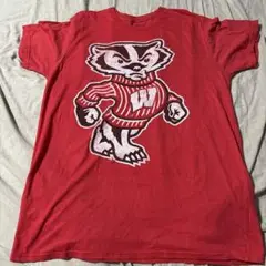 winsconsin badgers アナグマ キャラTシャツ xlarge