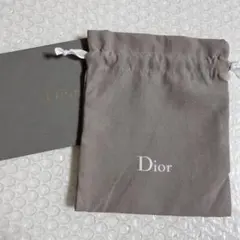 Dior ディオール 巾着 グレー ノベルティ メッセージカード